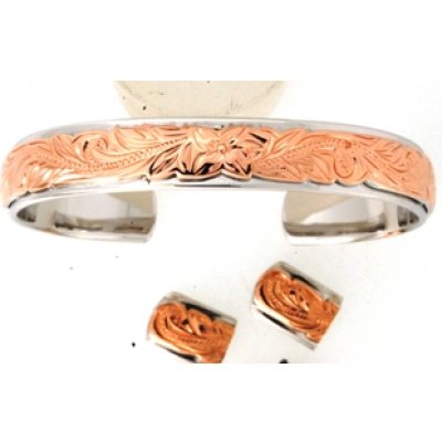 画像7: シルバー製ピンクゴールドメッキ入りのハワイアンジュエリーバングルのサイズ直し