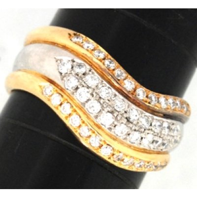 画像1: K18スリーカラーメレダイヤ入りリングのサイズ直し