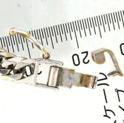 画像2: ☆750WG（ホワイトゴールド）ダブル喜平ネックレスの中折れ式クラスプ修理☆