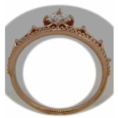 画像3: シルバーピンクメッキ、CZ入り指輪サイズ直し