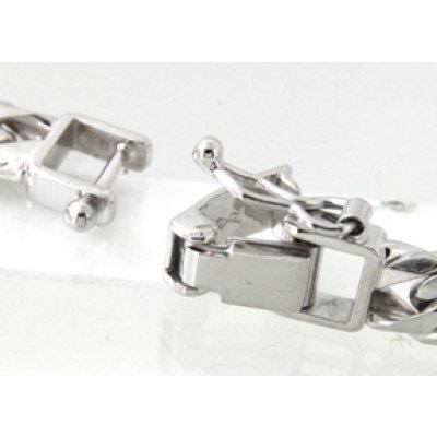 画像5: ☆750WG（ホワイトゴールド）ダブル喜平ネックレスの中折れ式クラスプ修理☆