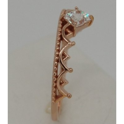 画像4: シルバーピンクメッキ、CZ入り指輪サイズ直し