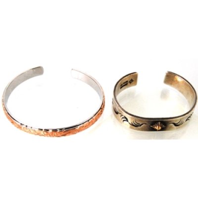 画像4: シルバー製ピンクゴールドメッキ入りのハワイアンジュエリーバングルのサイズ直し
