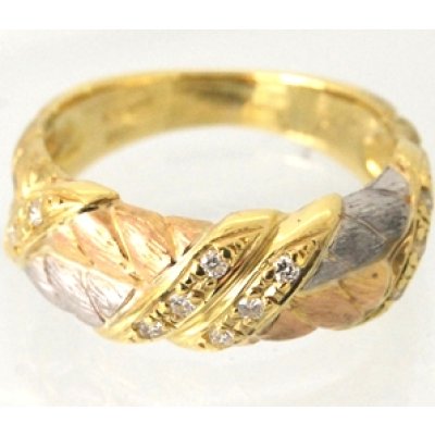 画像8: K18、Pt900スリーカラーダイヤ入りファッションリングクリーニング