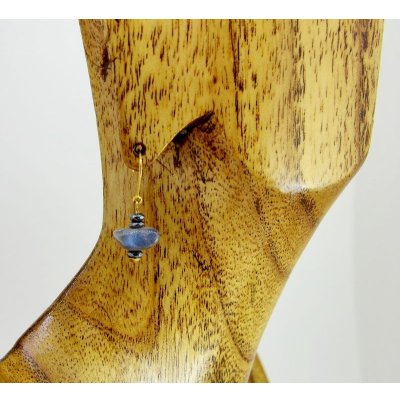 画像8: K18ラブラドライト×ヘマタイトピアス