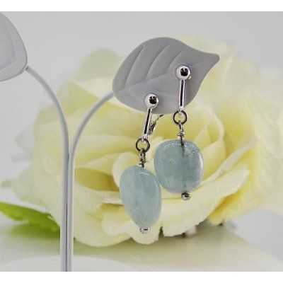画像6: アクアマリンタンブル　イヤリング