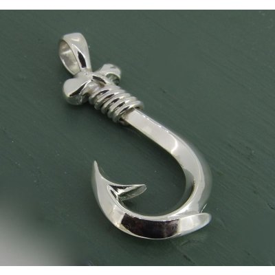 画像4: シルバーフィッシュフックペンダントトップ Lサイズ