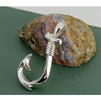 画像3: シルバーフィッシュフックペンダントトップ Lサイズ