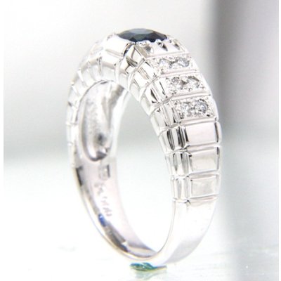 画像4: Pt900サファイア・ダイヤ入りリングのカスタムメイド