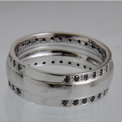 画像4: K18ホワイトゴールド・ブラックダイヤモンド入りリングのサイズ直し