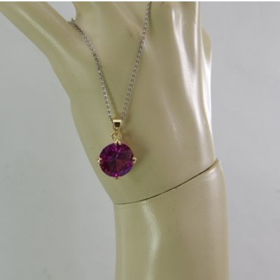 画像4: K18赤紫色石リングをペンダントにカスタマイズ
