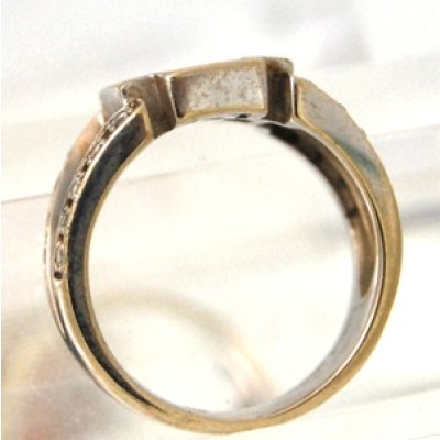 画像7: K18WG（ホワイトゴールド）ブラウンダイヤ入りリングの新品仕上げ例