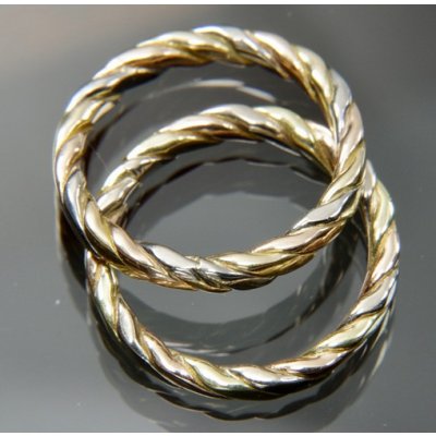 画像4: K18スリーカラーロープリングのサイズ直し