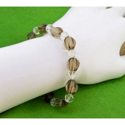 画像5: スモーキークォーツ&水晶 ブレスレット