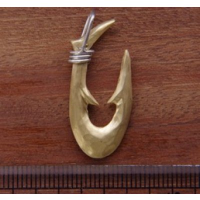 画像13: Pt900/K18 縄文釣り針 大 ペンダント