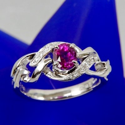 画像12: 【ソーティング付き】K18WG パープルサファイアリング