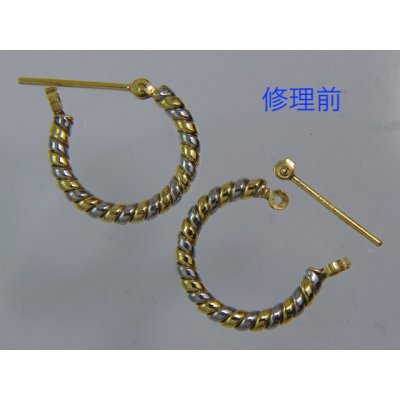 画像4: Pt900/K18フープピアスの修理