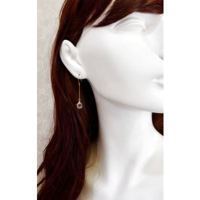 画像6: K18ブリオレットカット水晶ピアス