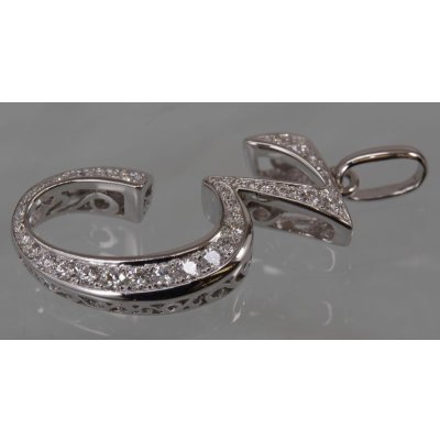 画像4: K18WGダイヤ入りペンダントのバチカン加工