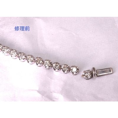 画像5: ホワイトゴールド ダイヤテニスブレスレットの修理