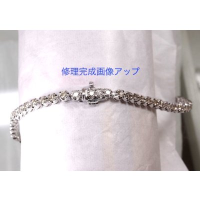 画像3: ホワイトゴールド ダイヤテニスブレスレットの修理