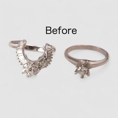 画像7: 【オーダー制作例】お母様のダイヤリング2本をリフォームした婚約指輪