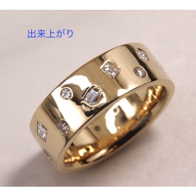 画像1: K18ダイヤモンドファッションリングの石合わせ及び石留め