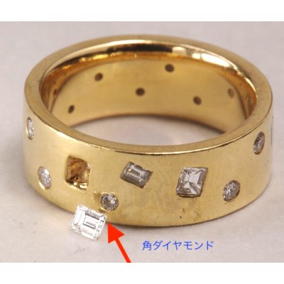 画像6: K18ダイヤモンドファッションリングの石合わせ及び石留め