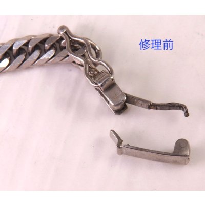 画像7: ☆Pt850ダブル喜平ネックレスの中折れ式クラスプ修理☆