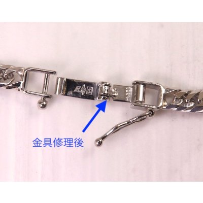 画像5: ☆Pt850ダブル喜平ネックレスの中折れ式クラスプ修理☆