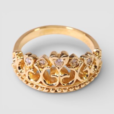 画像4: 【オーダー例】持ち込み素材で作るK18ダイヤ入りティアラリング