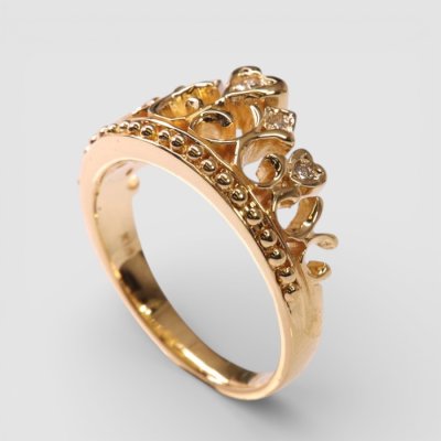 画像2: 【オーダー例】持ち込み素材で作るK18ダイヤ入りティアラリング