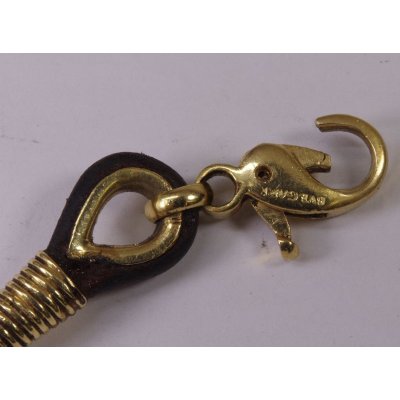 画像4: ブルガリ ホロスコープ 星座 コンビ ブラウン レザー K18ゴールドネックレスバネ交換