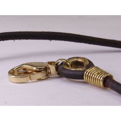 画像3: ブルガリ ホロスコープ 星座 コンビ ブラウン レザー K18ゴールドネックレスバネ交換