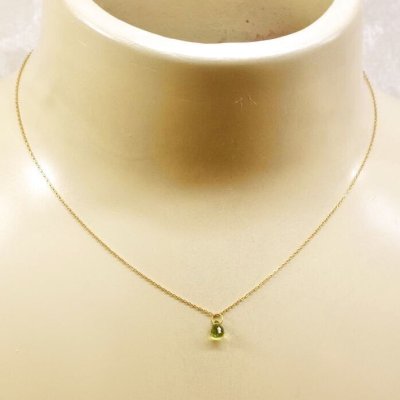 画像2: K10ネックレス ペリドットペンダント