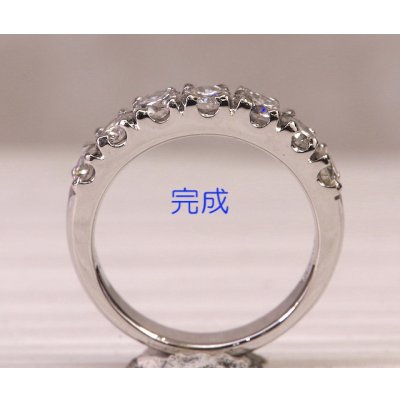 画像3: Pt900ダイヤモンドハーフエタニティリング制作