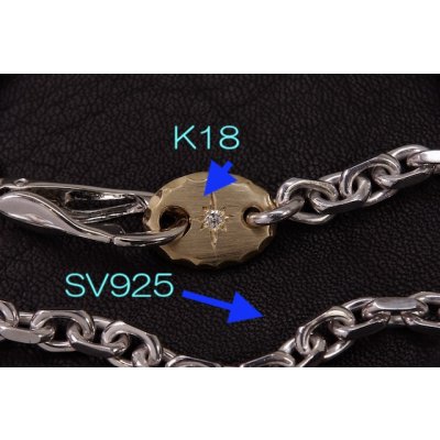 画像9: SVダイヤモンド 入りブレスレット　K18プレート付