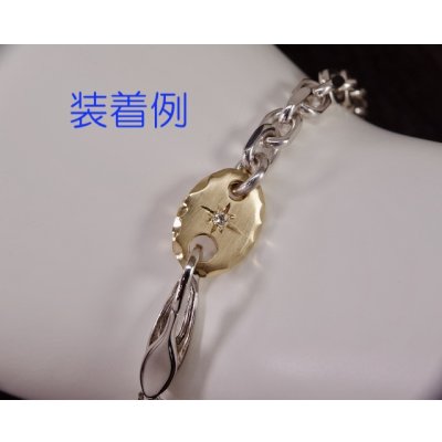 画像11: SVダイヤモンド 入りブレスレット　K18プレート付