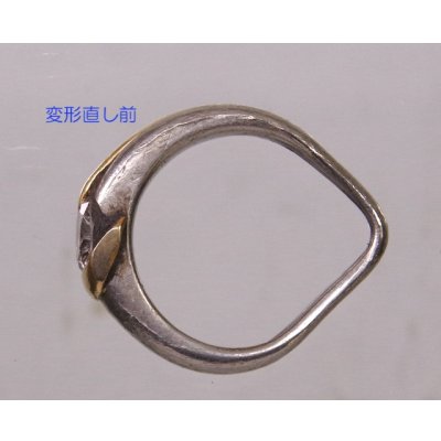 画像5: Pt900/K18ダイヤモンドリングの変形直し、新品仕上げ