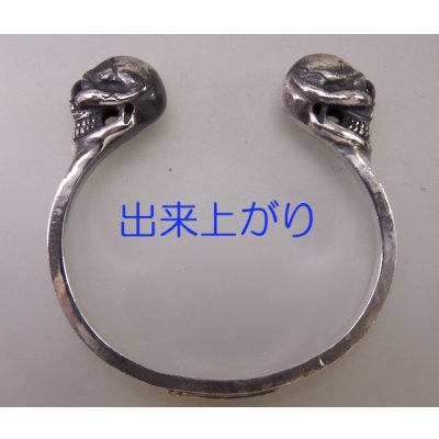 画像1: 【カスタマイズ】ストップライト(Stop Light)2スカルバングルに石留め