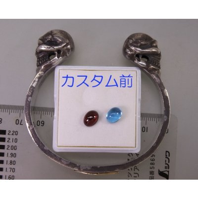 画像2: 【カスタマイズ】ストップライト(Stop Light)2スカルバングルに石留め