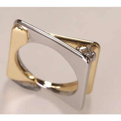 画像4: 【オーダー】Pt900/K18角ダイアモンドメンズライクリング