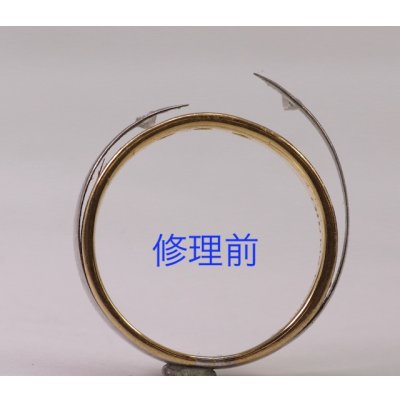 画像7: プラチナ/金、ダイアモンド入りリングの修復