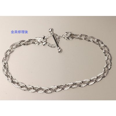 画像3: ★ホワイトゴールドダイヤ入りブレスレットの金具修理★