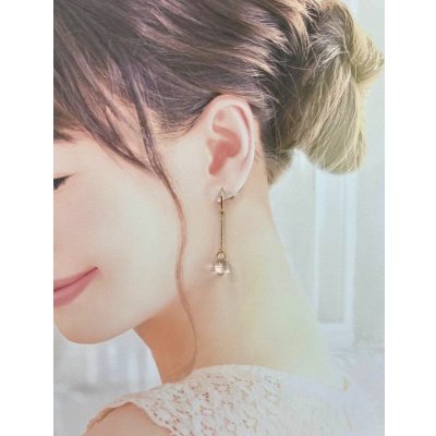 画像4: K18ブリオレットカット水晶ピアス
