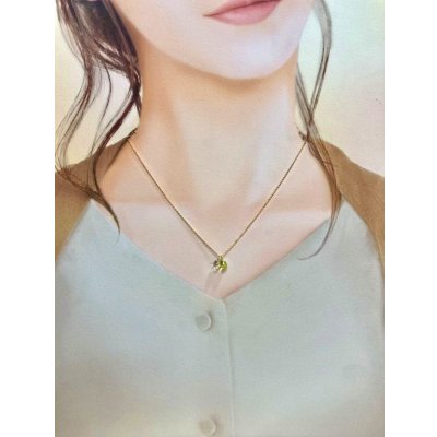 画像4: K10ネックレス　ペリドット×クリアクォーツペンダント