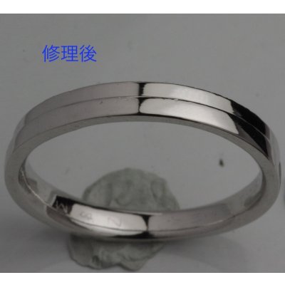 画像1: 消防署で切断した指輪の修復