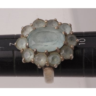 画像7: 【修理】シルバーブルー石入りリングのサイズ直し