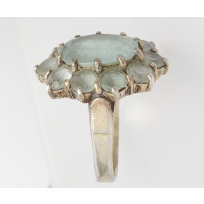 画像10: 【修理】シルバーブルー石入りリングのサイズ直し