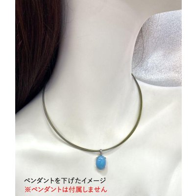 画像5: 12連ワイヤーネックレス(鶯色×グレー)